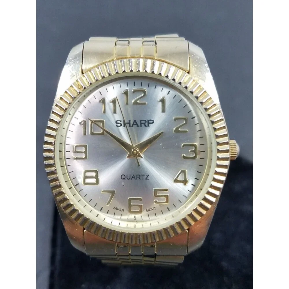 Sharp Steel and Gold Tone Men's Watch New Battery